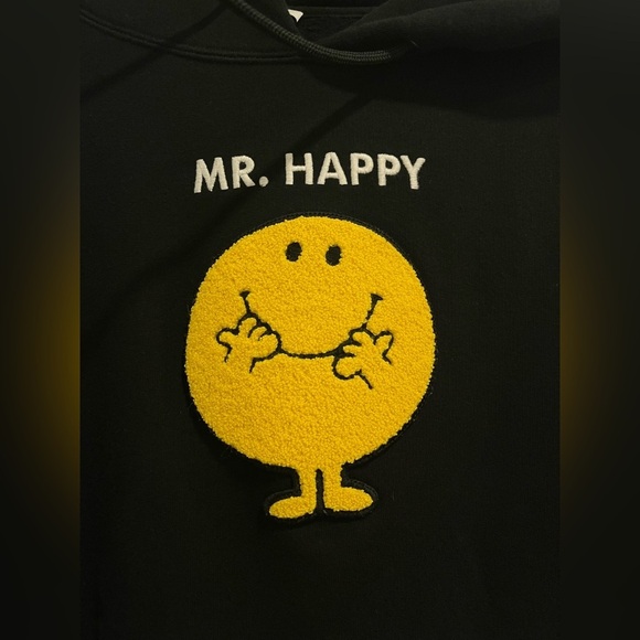Sandro X Mr. Men Little Miss Mr. Happy Hoodie Black and Yellow Size XXL - Picture 6 of 9
